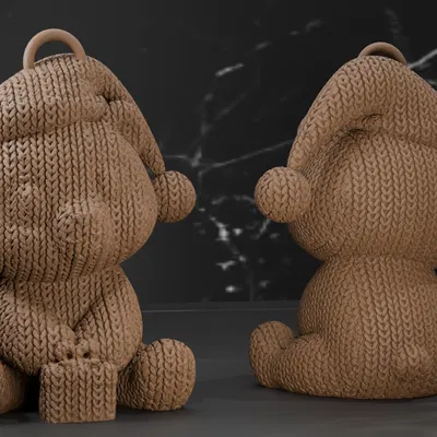 Gấu Giáng Sinh - Phụ Kiện Trang Trí - 4 Kiểu Đan Len