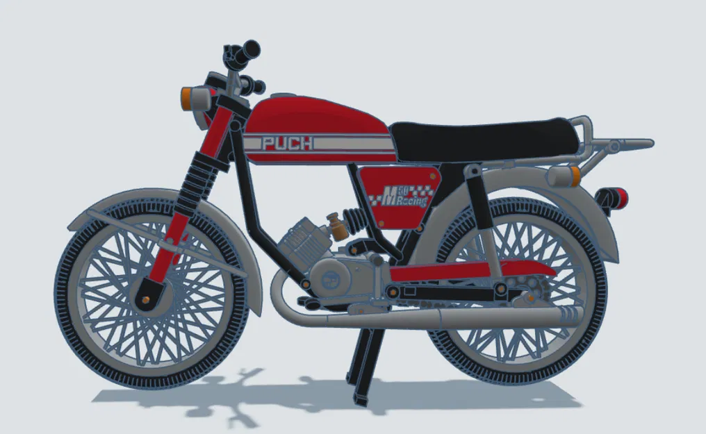 Mô hình xe Puch M50 Racing tỉ lệ 1:8 của Ed van der Heijden - Image 12