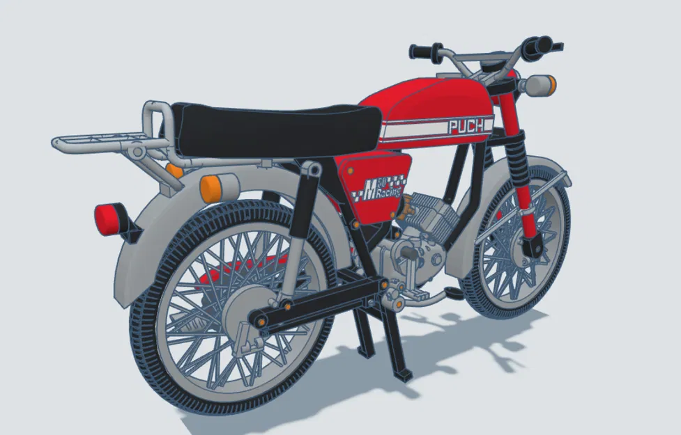 Mô hình xe Puch M50 Racing tỉ lệ 1:8 của Ed van der Heijden - Image 14