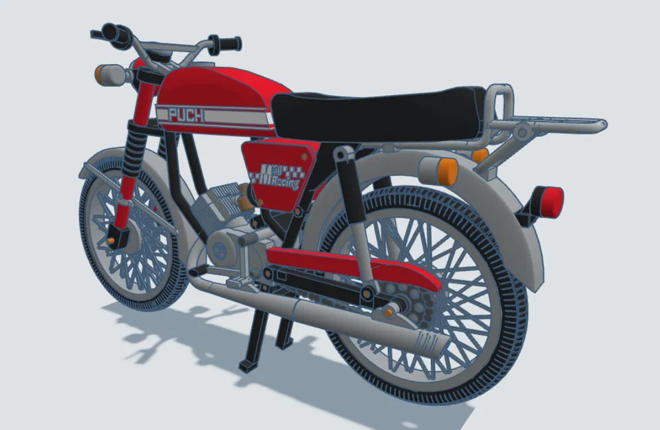 Mô hình xe Puch M50 Racing tỉ lệ 1:8 của Ed van der Heijden - Image 20