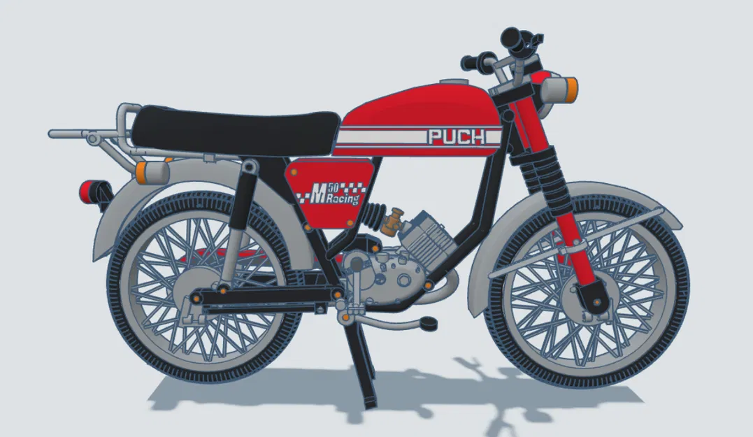 Mô hình xe Puch M50 Racing tỉ lệ 1:8 của Ed van der Heijden - Image 22
