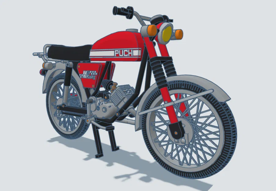 Mô hình xe Puch M50 Racing tỉ lệ 1:8 của Ed van der Heijden - Image 24