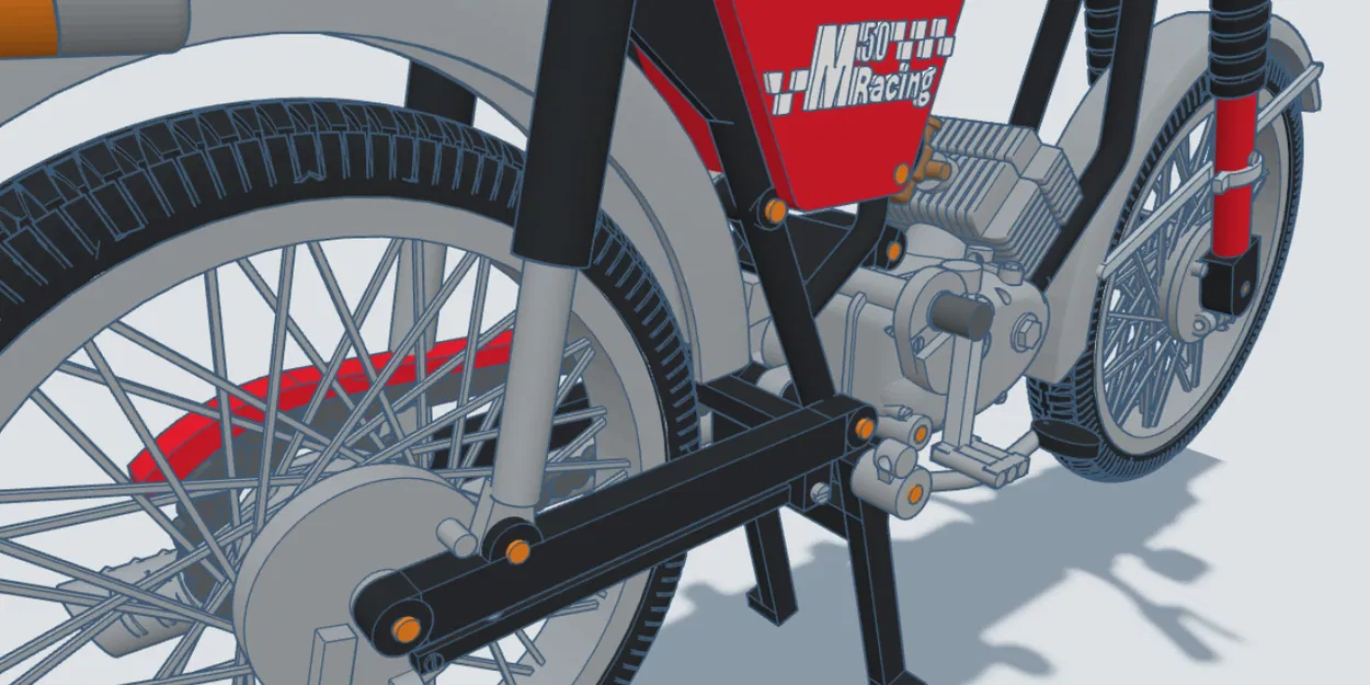 Mô hình xe Puch M50 Racing tỉ lệ 1:8 của Ed van der Heijden - Image 25