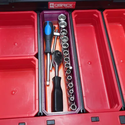 Thùng Qbrick đựng bộ tuýp 1/4" đầu vuông