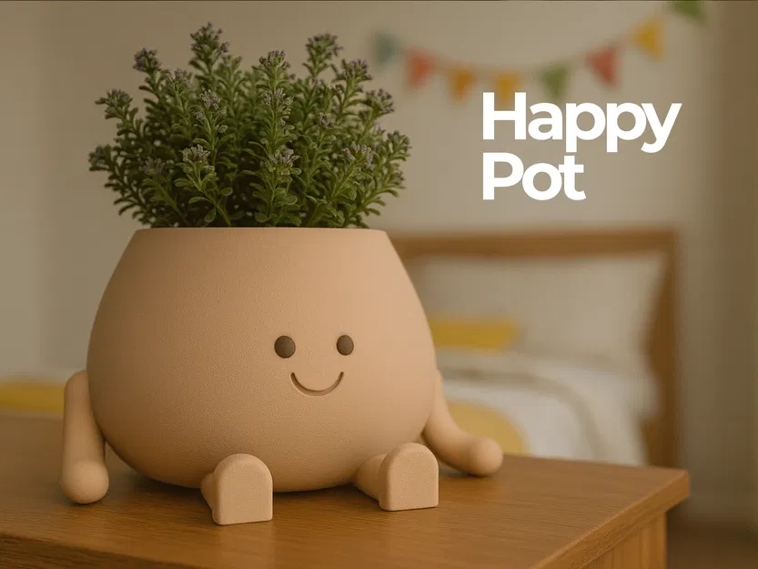 Chậu Cây "Happy Pot" Trang Trí Đáng Yêu - Image 1