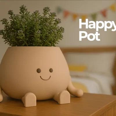 Chậu Cây "Happy Pot" Trang Trí Đáng Yêu