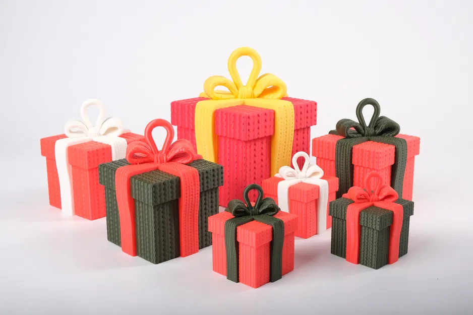 Hộp Quà Giáng Sinh – Trang Trí Phong Cách Dệt Kim Lễ Hội - Image 2