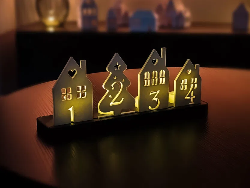 Chân nến LED Giáng Sinh Mùa Vọng - Image 1