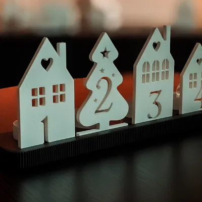 Chân nến LED Giáng Sinh Mùa Vọng