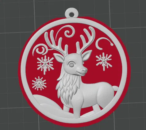 Móc Treo Noel Tuần Lộc - Trang Trí In 3D Chi Tiết - Image 1