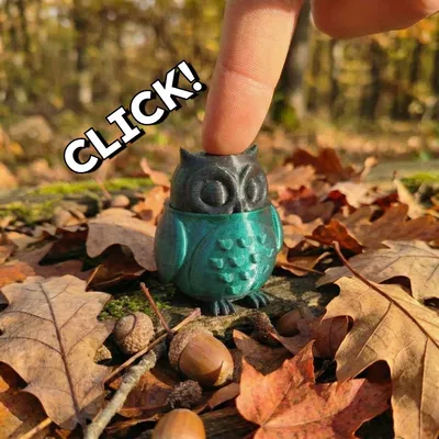 Móc Khóa Fidget Clicker Hình Cú Mèo