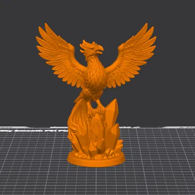 Tượng Phượng Hoàng Pha Lê Thăng Hoa - Crystal Phoenix Rising