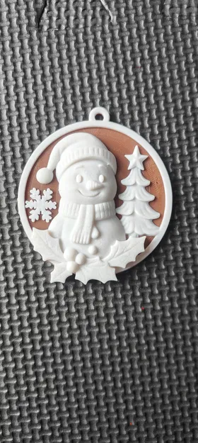 Móc Trang Trí Người Tuyết Giáng Sinh – Đồ Trang Trí Lễ Hội In 3D - Image 2