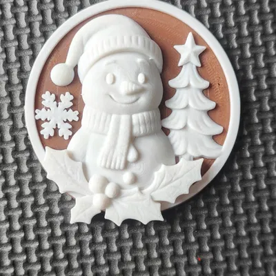 Móc Trang Trí Người Tuyết Giáng Sinh – Đồ Trang Trí Lễ Hội In 3D