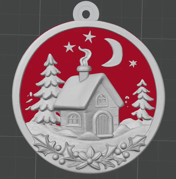 Móc Trang Trí Nhà Nhỏ Mùa Đông - Vật Trang Trí In 3D Ấm Áp - Image 1