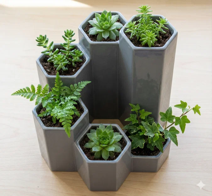 Tháp Trồng Cây Mini Lục Giác HexaBloom - Image 1
