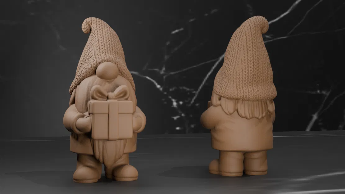 Mô Hình Gnome Quà Giáng Sinh - Vân Dệt Kim - 3 Kiểu - Image 1