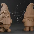 Mô Hình Gnome Quà Giáng Sinh - Vân Dệt Kim - 3 Kiểu - Thumbnail 1