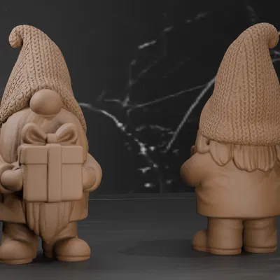 Mô Hình Gnome Quà Giáng Sinh - Vân Dệt Kim - 3 Kiểu