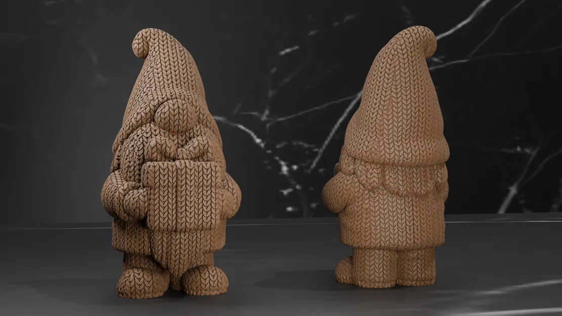 Mô Hình Gnome Quà Giáng Sinh - Vân Dệt Kim - 3 Kiểu - Image 3