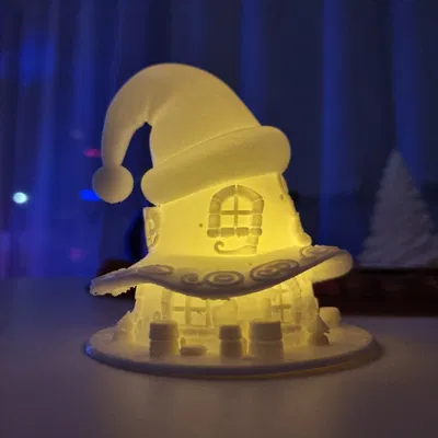 Mô Hình Ngôi Nhà Đèn LED Mùa Lễ Hội