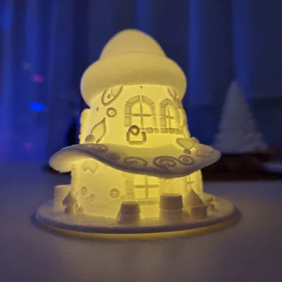 Mô Hình Ngôi Nhà Đèn LED Mùa Lễ Hội