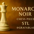 Quân Hậu Monarch Noir – Quân cờ Vua - Thumbnail 1