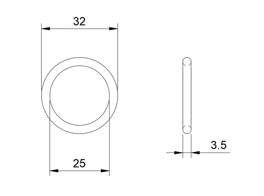 Vòng đệm (O-Ring) Rộng 3.5mm - ID 25mm - OD 32mm - Image 4