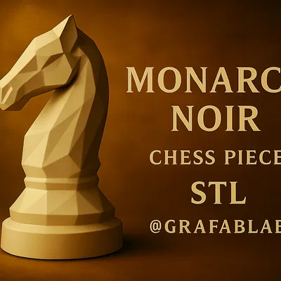 Monarch Noir "Knight" - Quân Mã Cờ Vua