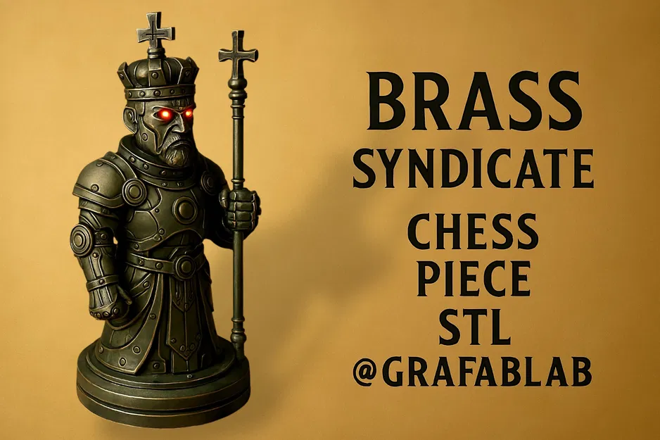 Quân Vua "Brass Syndicate" - quân cờ vua - Image 1