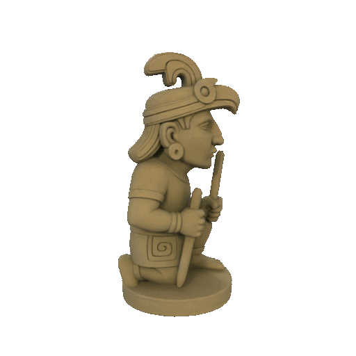 Tượng Maya "Bishop" - quân cờ vua - Thumbnail 2