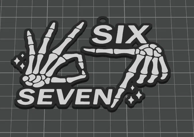 Móc Khóa Sáu Bảy (SIX SEVEN KEYCHAIN) - Image 1