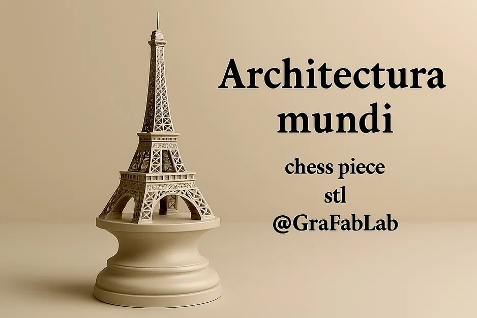 Quân Xe Tháp Eiffel - Mô Hình Cờ Vua - Image 1