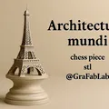 Quân Xe Tháp Eiffel - Mô Hình Cờ Vua - Thumbnail 1