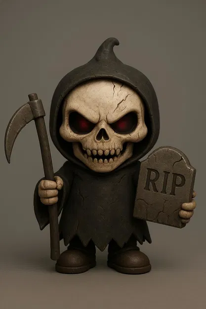 Bộ Xương Chibi – Biểu Tượng Kinh Dị Dễ Thương Để In 3D - Image 6