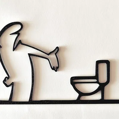 Móc Treo Cửa "WC" Vui Nhộn – La Linea Balum 124