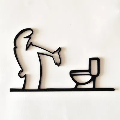 Móc Treo Cửa "WC" Vui Nhộn – La Linea Balum 124