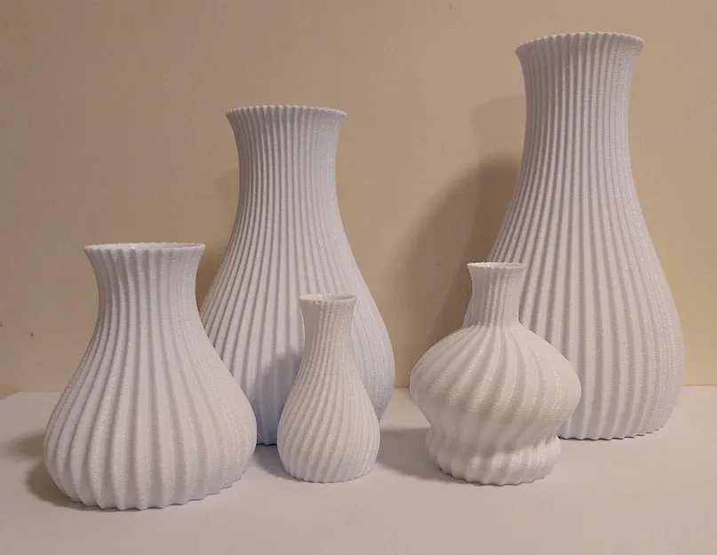 Bình hoa có gân (Ribbed Vase) - Mô hình 3D - Image 2