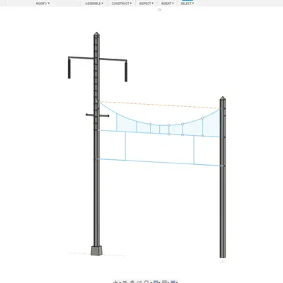 Mô hình Cột Catenary Tỉ lệ N PRR Amboy Secondary