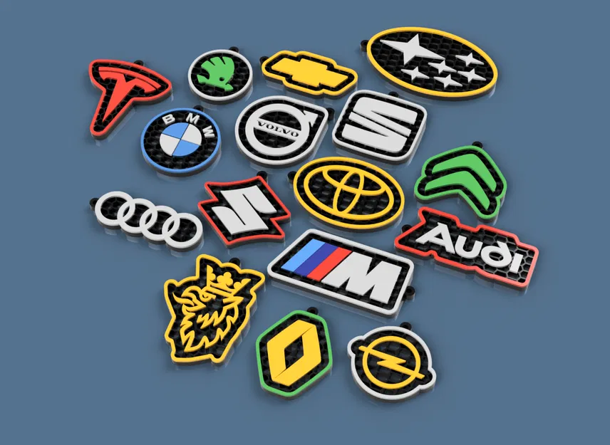 Móc khóa kiểu tổ ong có logo hãng xe. phần 1 - Image 1