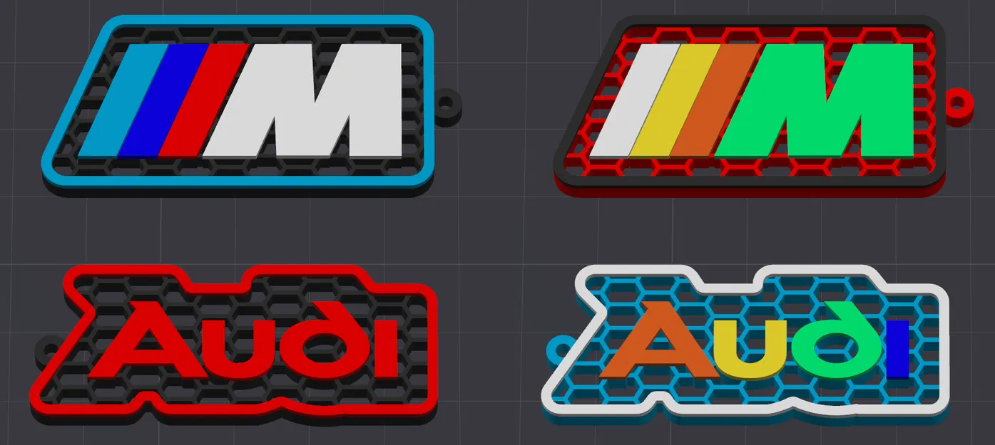 Móc khóa kiểu tổ ong có logo hãng xe. phần 1 - Image 2