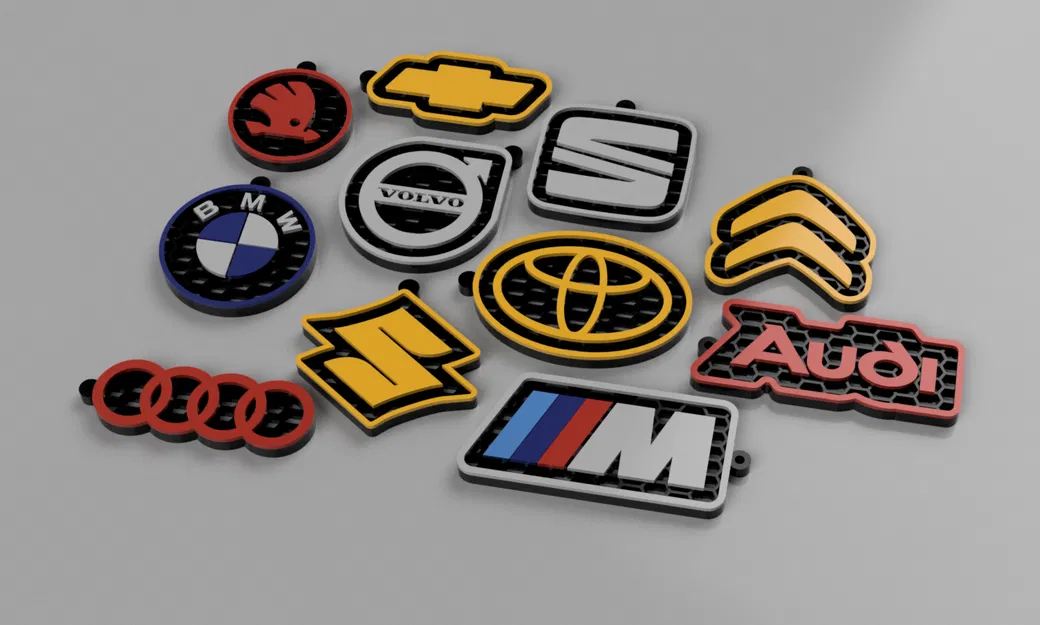 Móc khóa kiểu tổ ong có logo hãng xe. phần 1 - Image 7