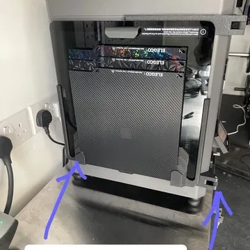 Giá đỡ nắp Carbon Elegoo Centauri và khay (phiên bản 3 và 5 khay). Có tùy chọn bản lề, không bản lề và điểm gắn ăng-ten wifi.