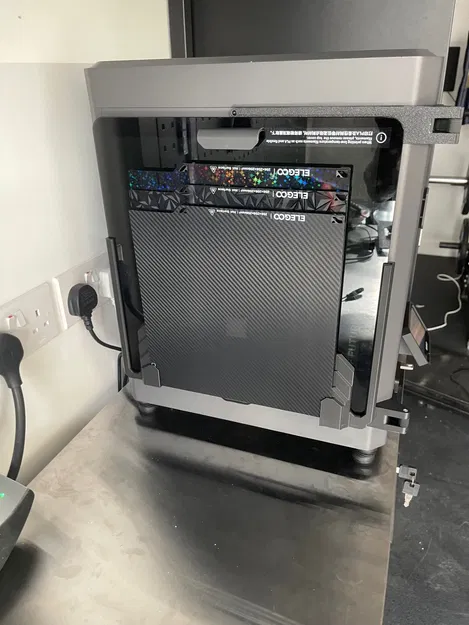 Giá đỡ nắp Carbon Elegoo Centauri và khay (phiên bản 3 và 5 khay). Có tùy chọn bản lề, không bản lề và điểm gắn ăng-ten wifi. - Image 3