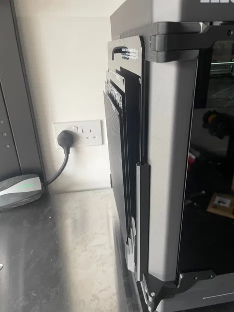 Giá đỡ nắp Carbon Elegoo Centauri và khay (phiên bản 3 và 5 khay). Có tùy chọn bản lề, không bản lề và điểm gắn ăng-ten wifi. - Image 4