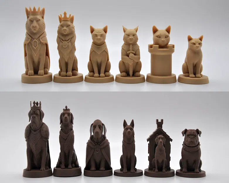 Bộ Cờ Vua Chó vs Mèo - Image 1