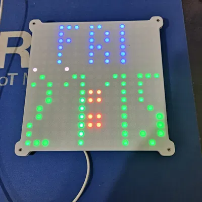 WisBlock RAK14012 - Đồng hồ treo tường ma trận 16x16 cập nhật giờ qua WiFi