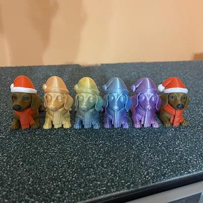 Mô Hình Chú Chó Dachshund Phong Cách Lễ Hội – Hoạt Hình