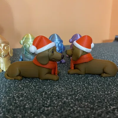 Mô Hình Chú Chó Dachshund Phong Cách Lễ Hội – Hoạt Hình