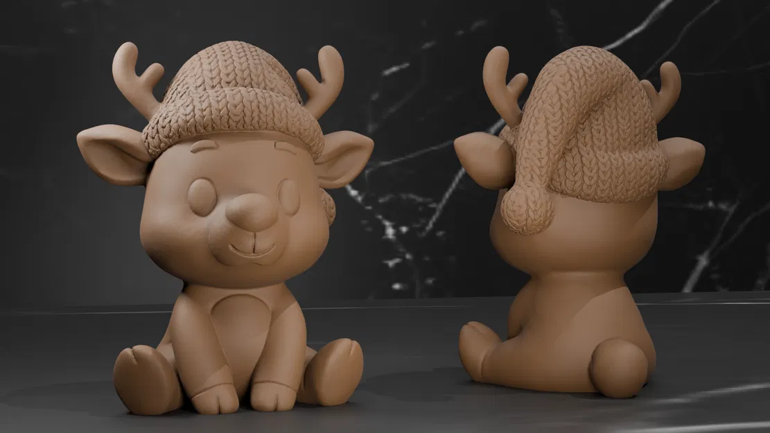 Tuần Lộc Mùa Đông - Trang Trí Noel - 4 Kiểu Vân Len - Image 2